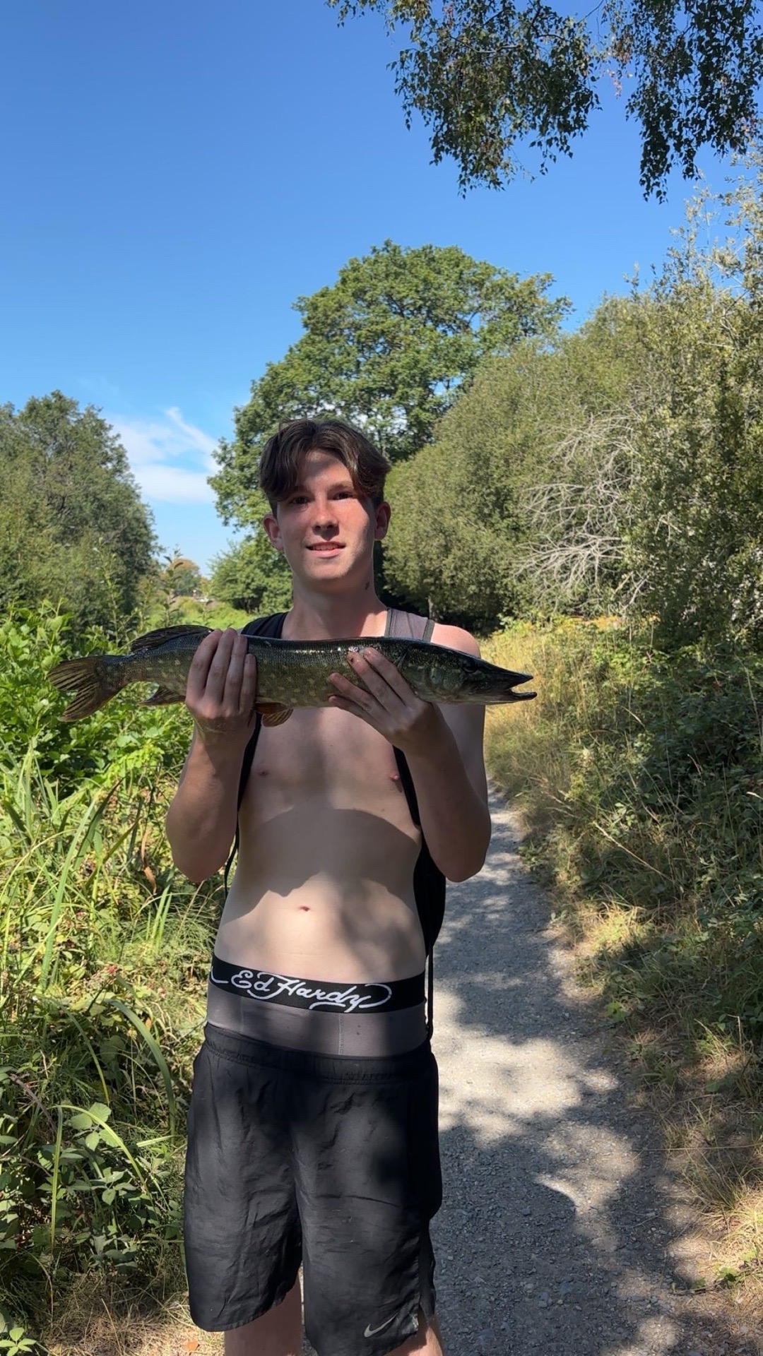 Pike caught by aids